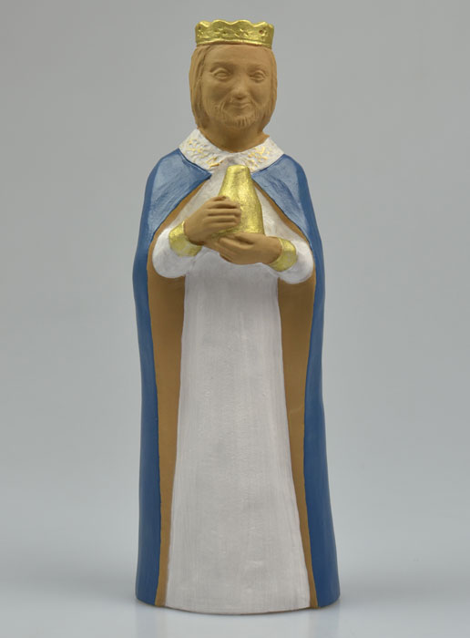 Crèche Nuit de Lumière - Santon Roi Mage Gaspard (pic 2)