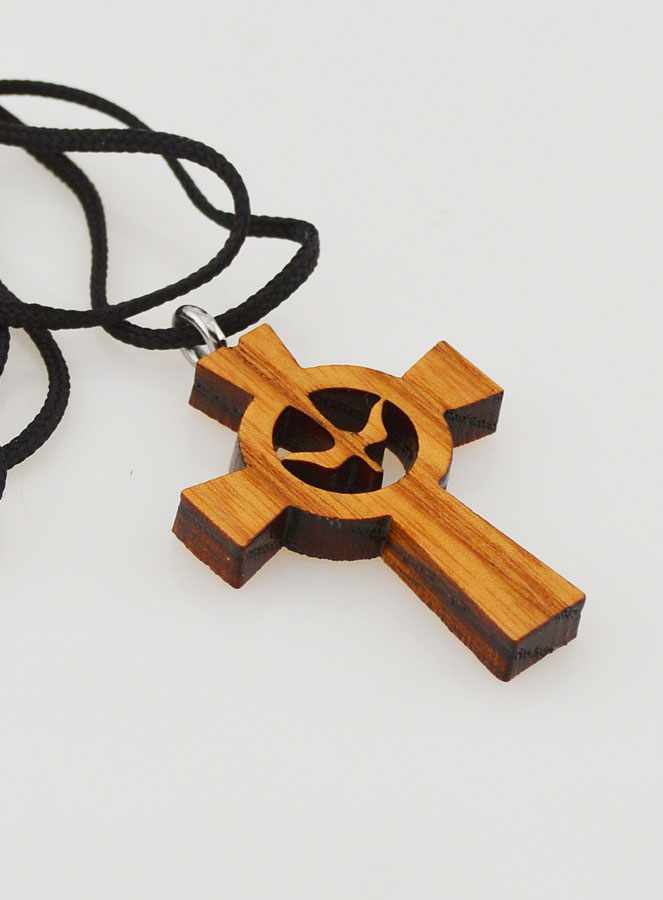 Pendentif Croix en Bois Esprit Saint (pic 4)