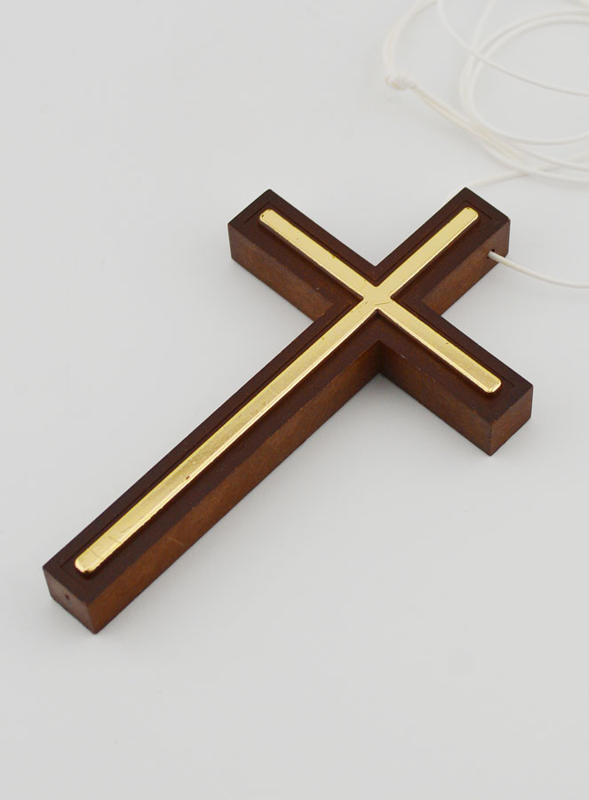 Pendentif Croix d'Aube en Bois Doré (pic 4)