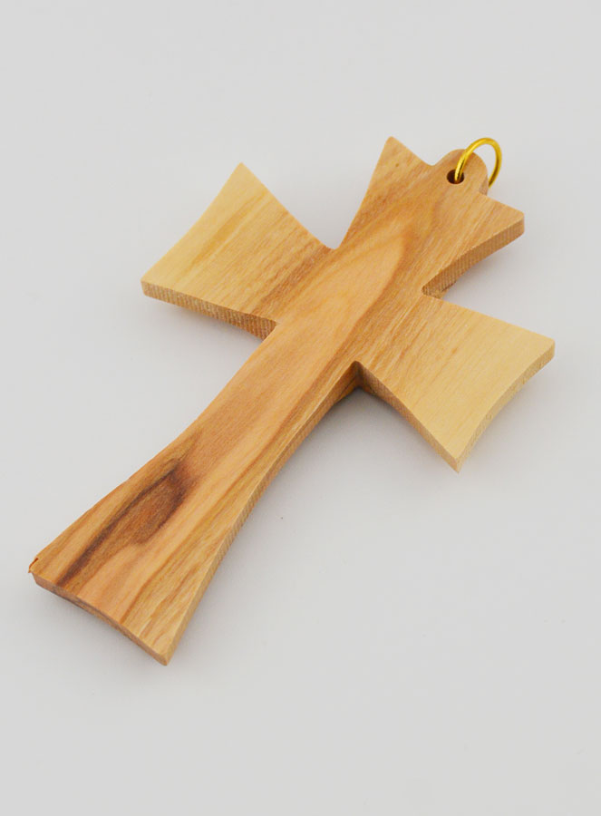 Pendentif Croix d'Aube de Communion en Bois d'Olivier (pic 4)