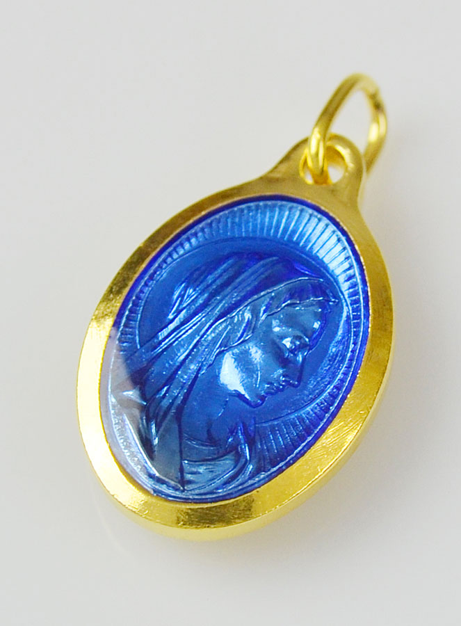 Médaille Vierge & Eau de Lourdes - 25mm (pic 3)