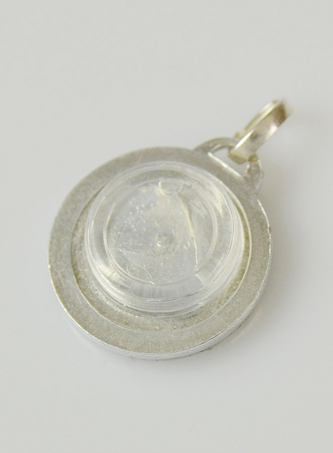 Médaille Vierge Bleu Foncé & Eau de Lourdes (pic 4)