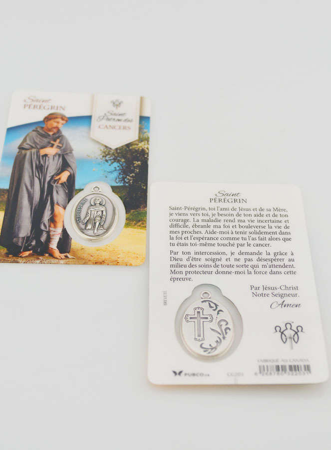 Carte de Prière Saint Pérégrin avec Médaille (pic 4)