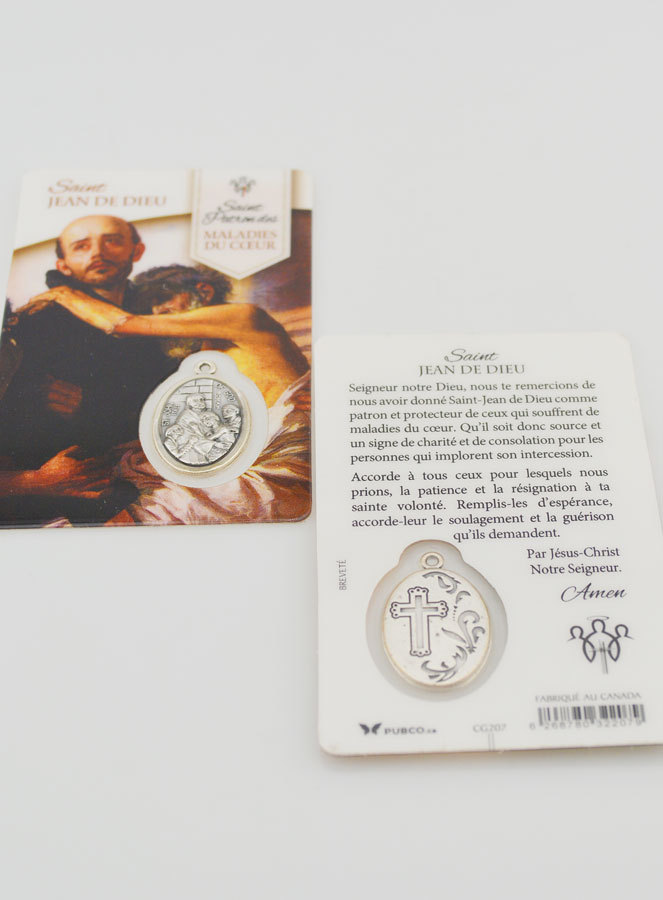 Carte de Prière Saint Jean de Dieu avec Médaille (pic 4)