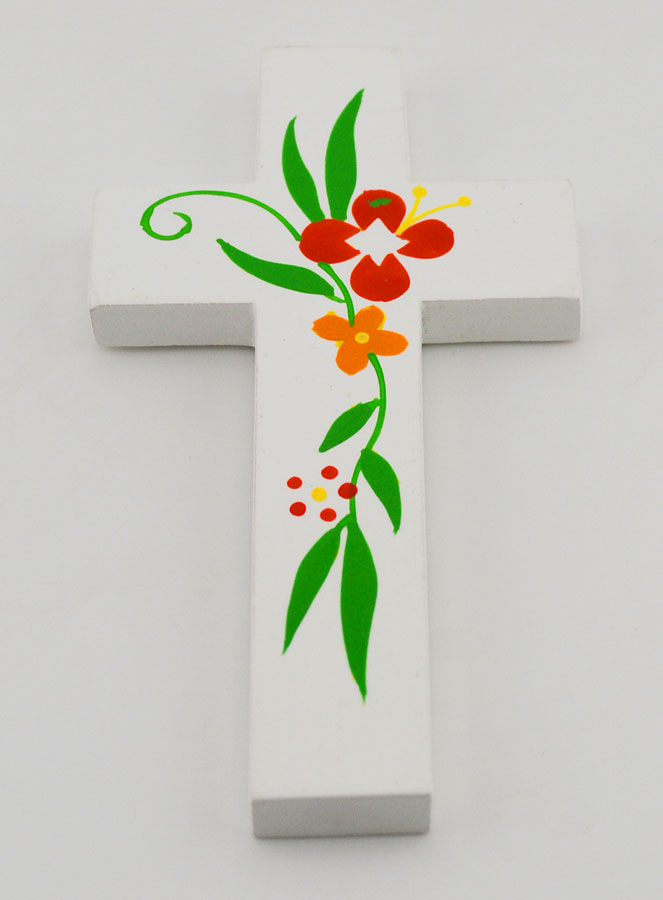 Croix en Bois - Fleurs de Printemps (pic 2)