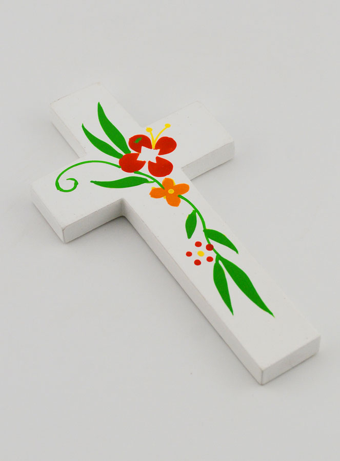 Croix en Bois - Fleurs de Printemps (pic 3)