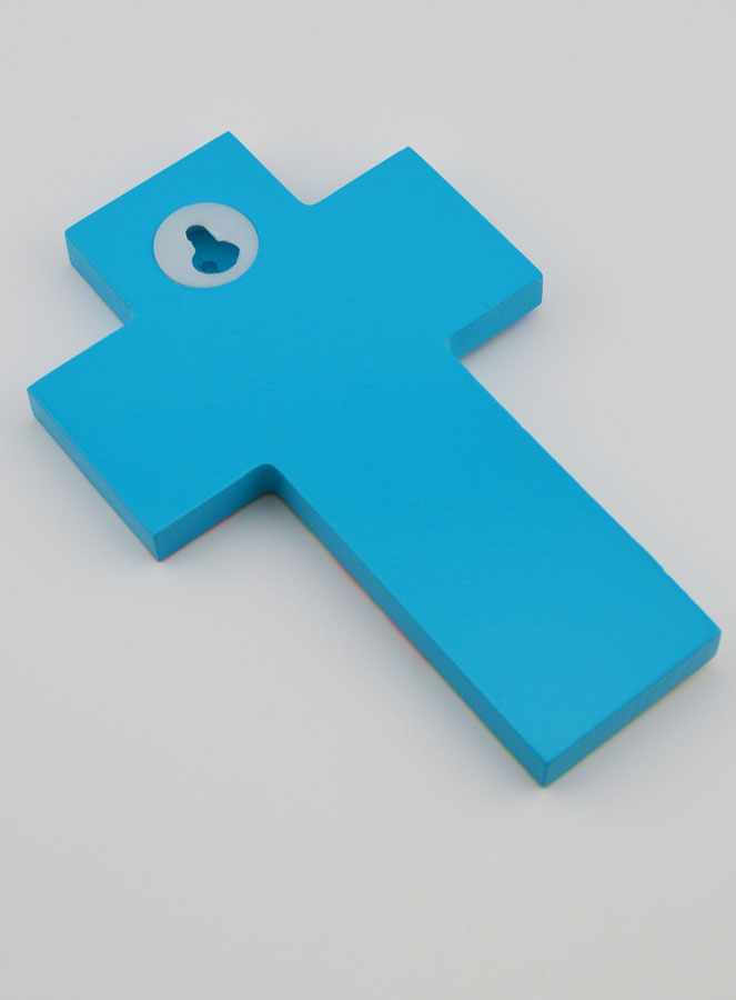 Croix Enfant en Bois - Église et Bateau à Voile (pic 4)