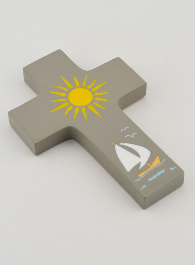 Croix Enfant en Bois - Jésus Mon Guide (pic 3)