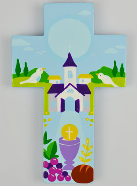 Croix Enfant en Bois - La Première Sainte Communion (pic 1)