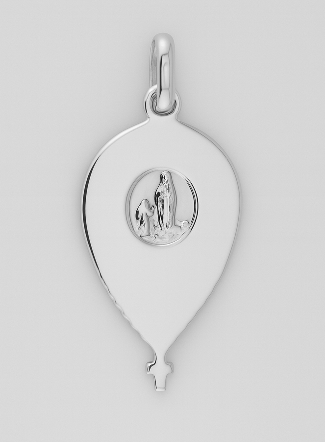 Médaille Goutte Ste Vierge au Voile en Argent (pic 3)
