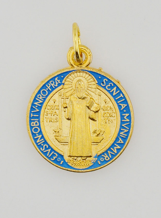 Médaille de Saint Benoit Dorée - 18mm (pic 4)
