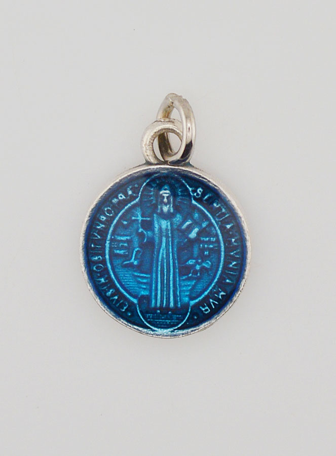 Médaille de Saint Benoit Bleue - 1.5cm (pic 4)