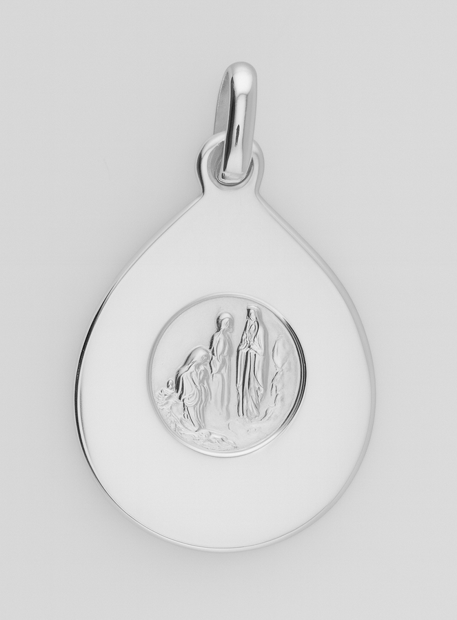 Médaille Sainte Vierge en Prière - Argent 925/1000 (pic 3)