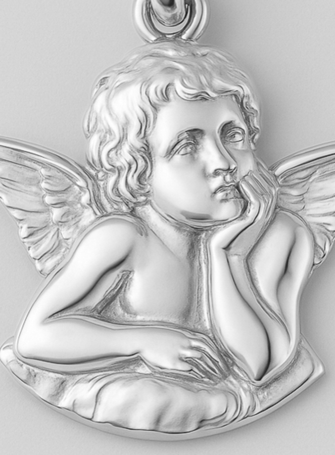 Médaille Ange-Gardien Protecteur - Argent 925/1000 (pic 2)
