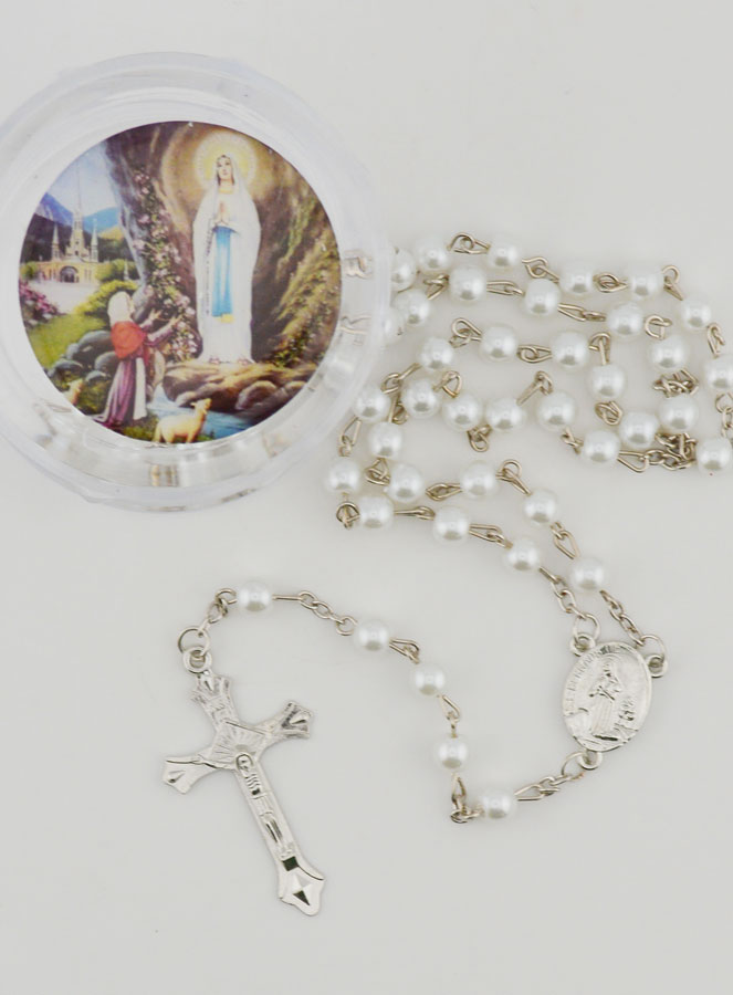 Chapelet en Perles de Nacre Blanche (pic 4)