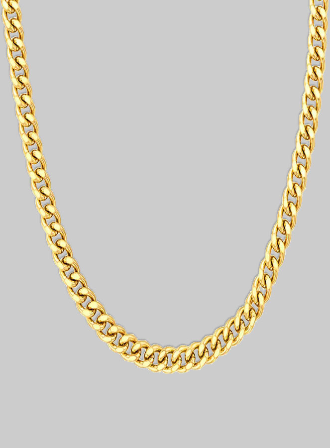 Chaîne Gourmette Diamantée - Plaqué Or - 40cm (pic 2)