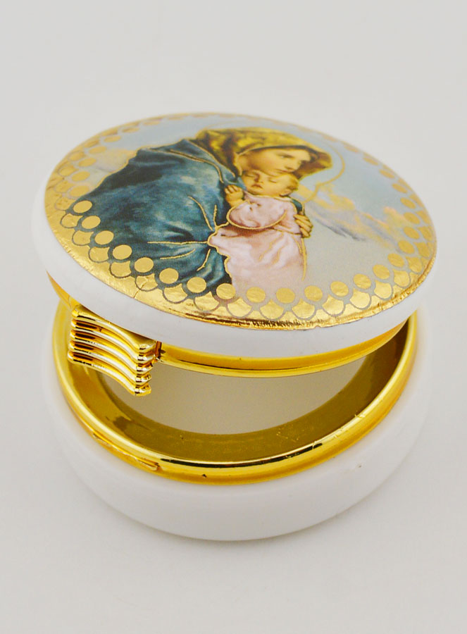 Custode Image Sainte Vierge à l'Enfant - 5 cm (pic 4)