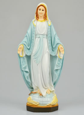 Statue de la Vierge Miraculeuse Polychromée - 30 cm (pic 1)