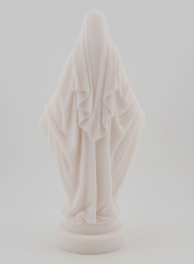 Statue Vierge Miraculeuse en Albâtre - 18 cm (pic 4)