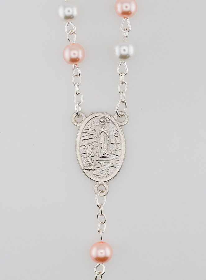 Chapelet en Perles de Nacre Rose et Blanche (pic 3)