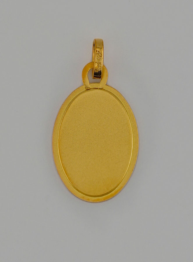 Médaille Sainte Thérèse en Or Massif 18 Carats - 17 mm (pic 4)