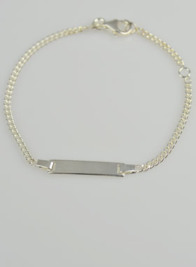 Gourmette de Baptême Bébé en Argent Massif 925/1000 - 15 cm (pic 1)
