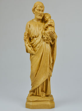 Statue Saint Joseph en Résine Ton Bois - 30 cm (pic 1)