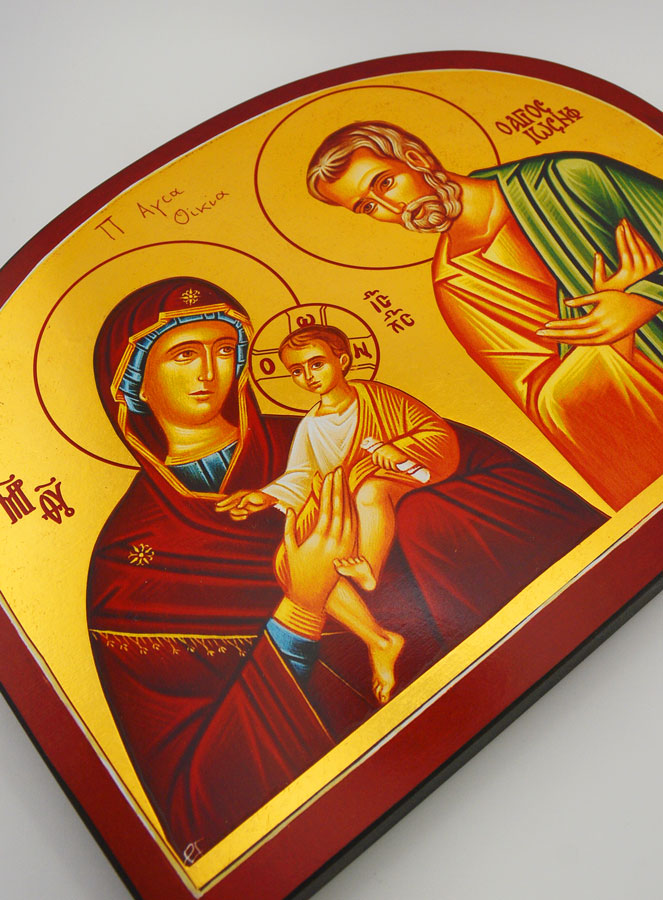 Icône Byzantine Sainte Famille de Nazareth - 28 cm (pic 3)