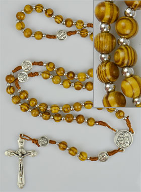 Chapelet en Bois d'Olivier de Saint Joseph (pic 1)