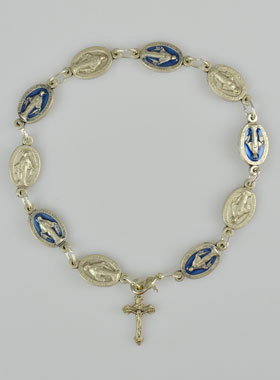 Bracelet Religieux Dizainier - Médailles Vierge Miraculeuse (pic 1)