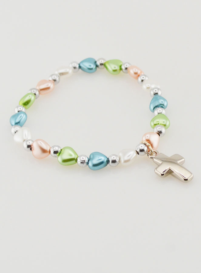 Bracelet Religieux Enfant - Croix & Coeur d'Amour (pic 3)