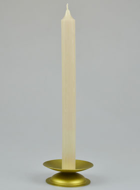 Bougie Flambeau Couleur Sable Modèle Rustique - 25cm (pic 1)