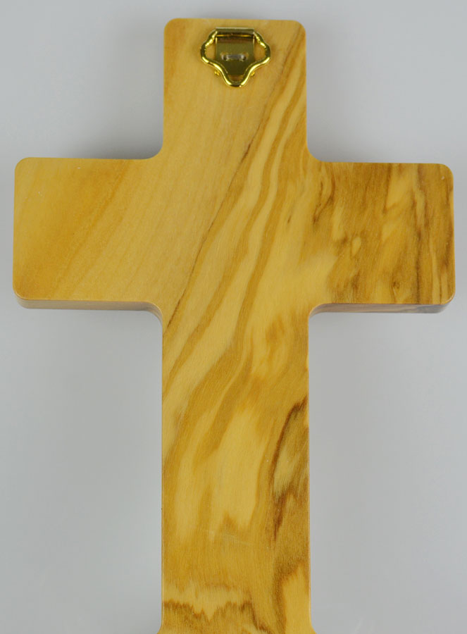 Bénitier Croix en Bois d'Olivier (pic 4)