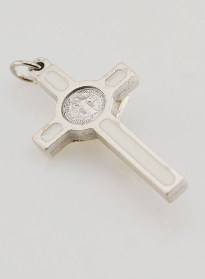 Pendentif Croix de Saint Benoit - Blanche (pic 4)