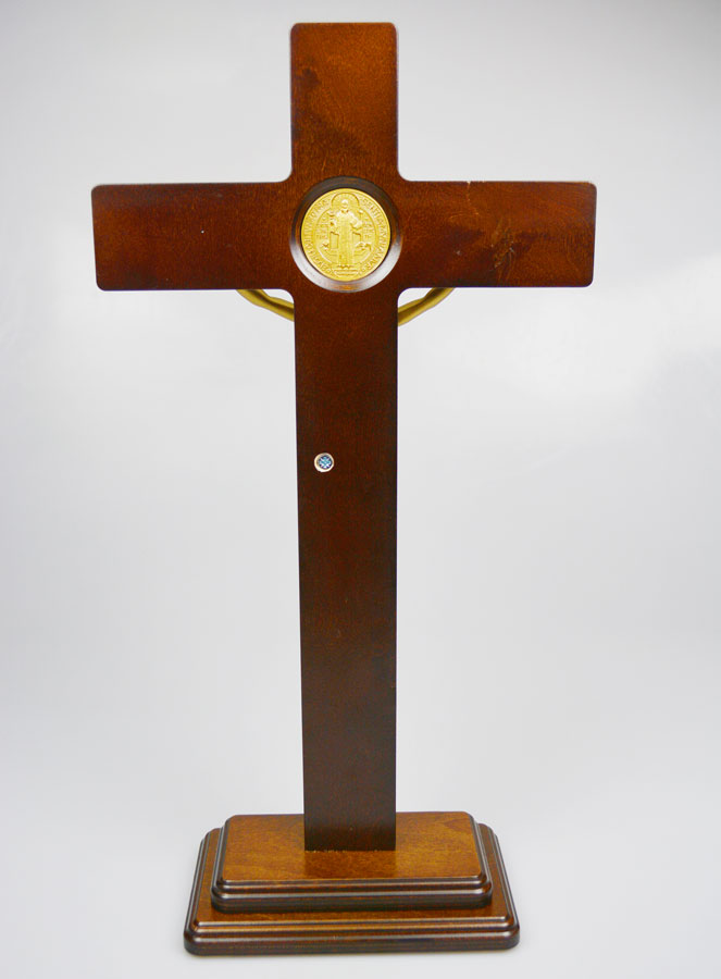 Grande Croix de Saint Benoît sur Socle - 50cm (pic 4)