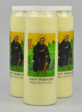 Lot de 3 Bougies de Neuvaine a Saint Pérégrin (pic 1)