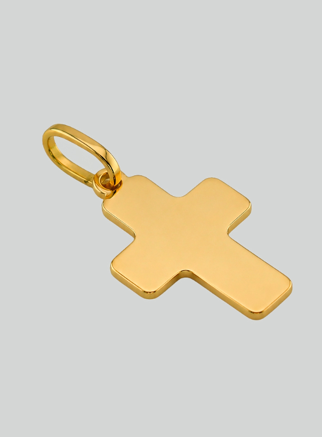 Pendentif Croix Classique - 15mm - Or Massif 18 Carats (pic 2)