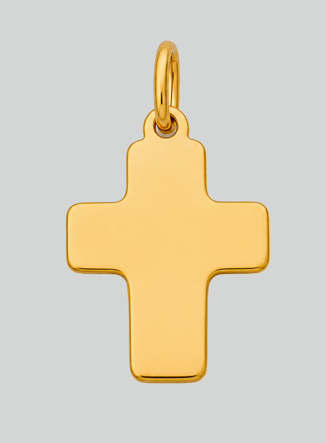 Pendentif Croix Classique - 15mm - Or Massif 18 Carats (pic 3)
