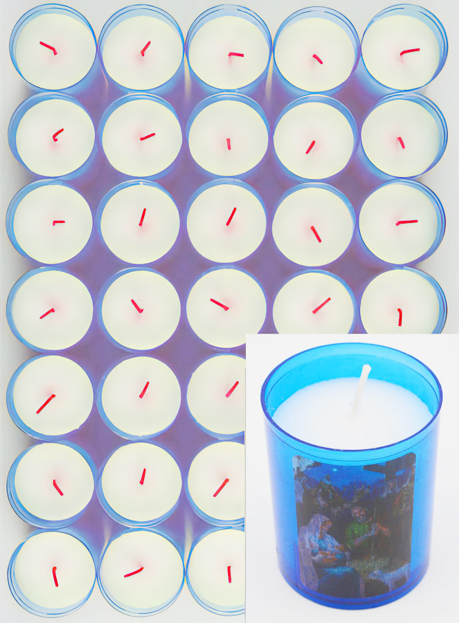 10 Bougies Veilleuses de Noël Bleue - La Nativité du Christ (pic 2)