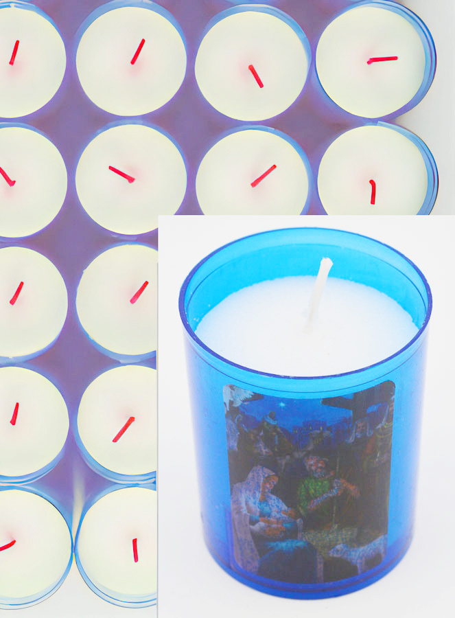 10 Bougies Veilleuses de Noël Bleue - La Nativité du Christ (pic 4)