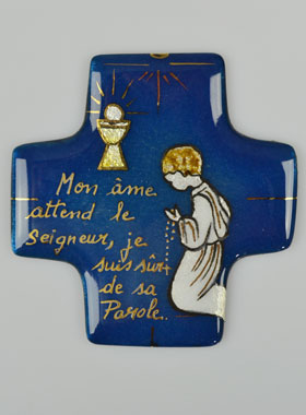 Croix de Communion - Communiant Garçon en Emaux du Liban (pic 1)