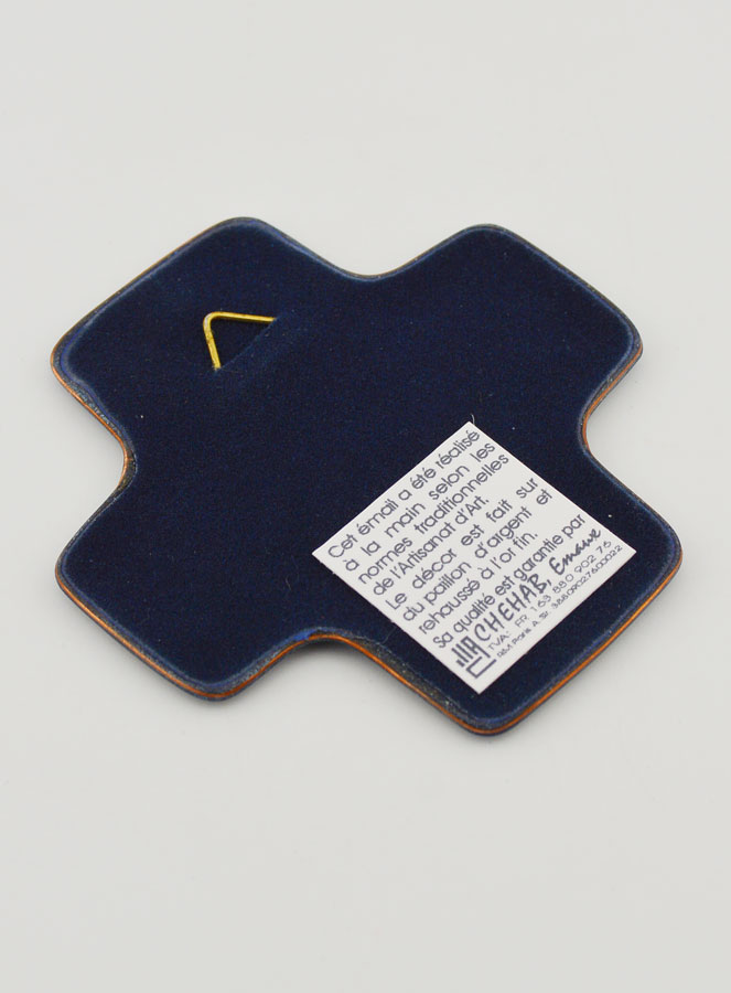 Croix de Baptême Vierge de Protection en Emaux du Liban (pic 4)