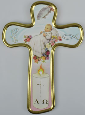 Croix Religieuse Cadeau de Baptême - Mon Baptême en Jésus (pic 1)