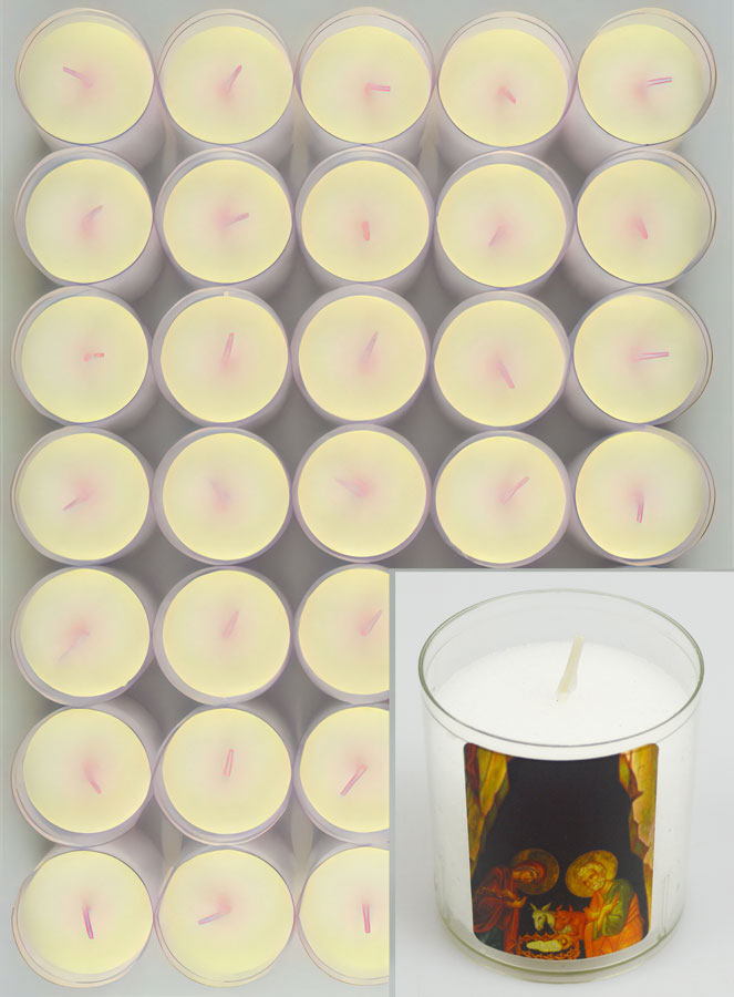 48 Bougies Veilleuses de Noël Blanche - La Nativité (pic 2)