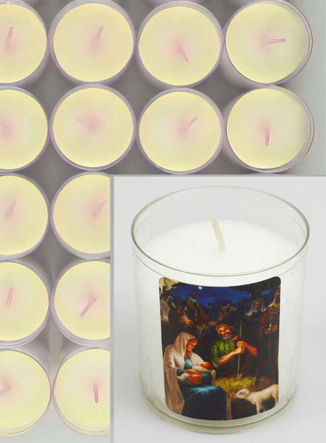24 Bougies Veilleuses de Noël Blanche - La Nativité du Christ (pic 4)