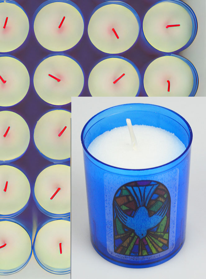 24 Bougies Veilleuses Saint Esprit de Paix - Bleue (pic 4)