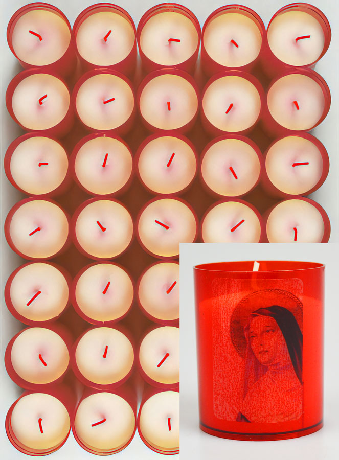 24 Bougies Veilleuses Sainte Rita - Rouge (pic 1)
