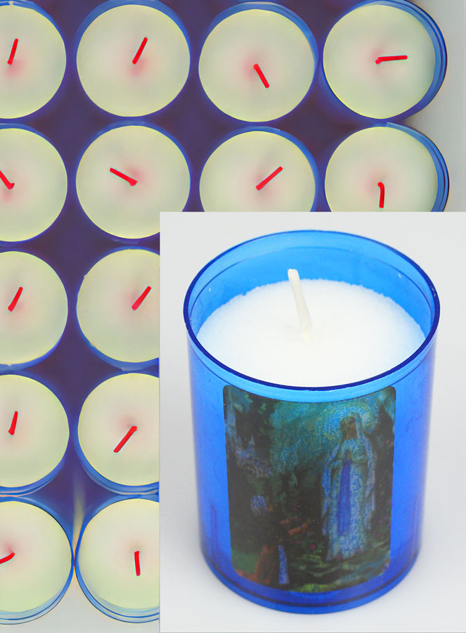24 Bougies Veilleuses Notre Dame de Lourdes - Bleue (pic 4)