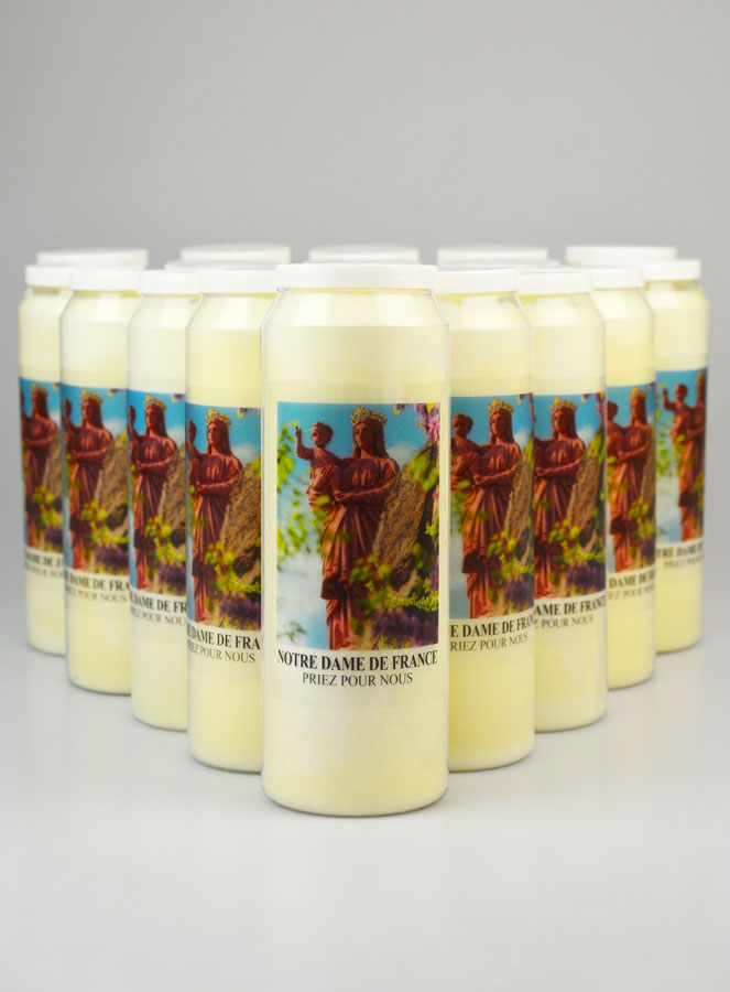 Lot de 20 Bougies de Neuvaine à Notre-Dame de France (pic 1)