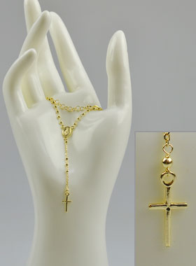 Chapelet en Or Jaune Massif 18k 750/1000 - Grains 2mm (pic 1)